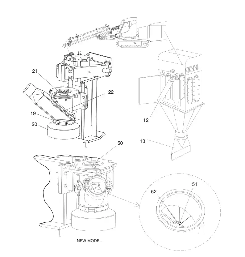 55063304d 550 633 04d SERVICE PARTS - Sandvik Technical Drawing