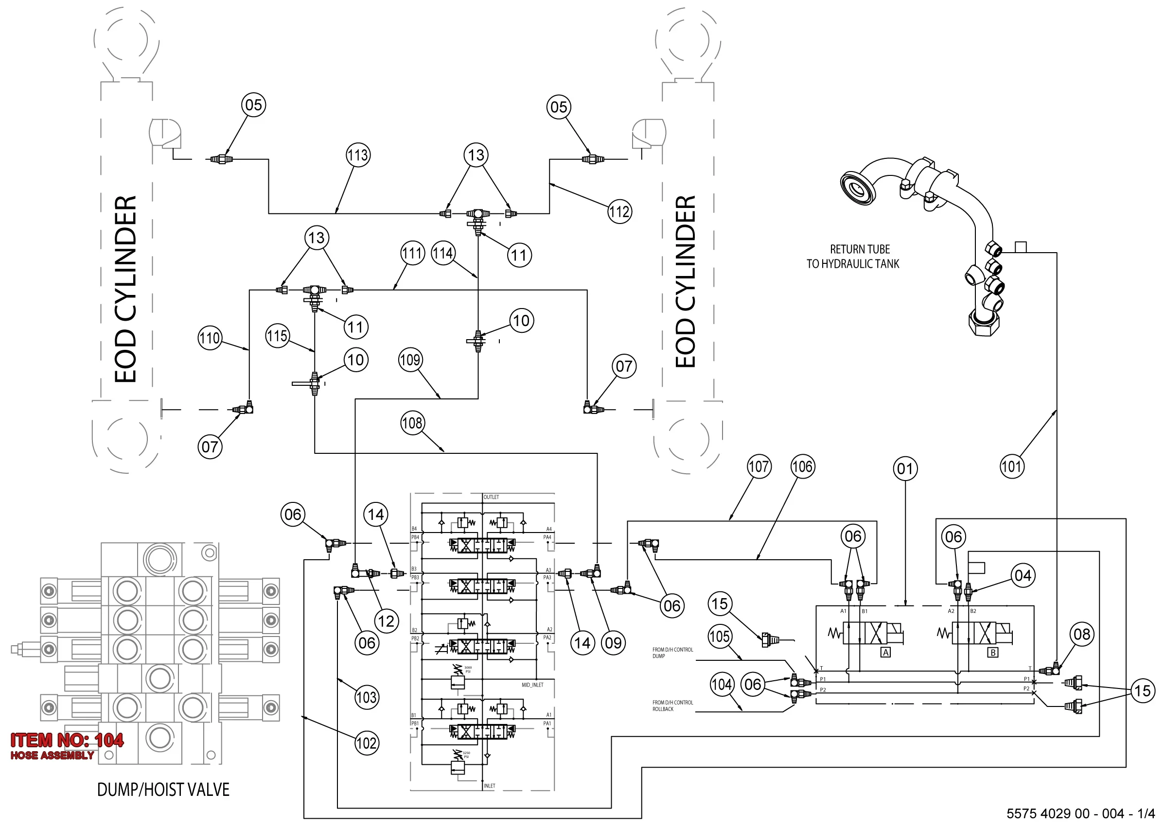 5506 3404 00 HOSE ASSEMBLY - Technical Drawing
