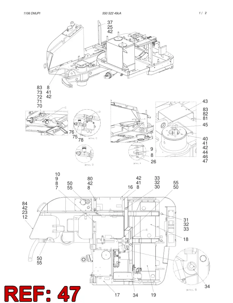 55063507 550 635 07 Plate - Sandvik Technical Drawing