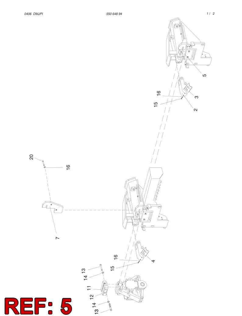 55063590 550 635 90 Latch - Sandvik Technical Drawing