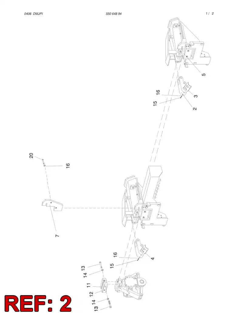55063591 550 635 91 Arm - Sandvik Technical Drawing