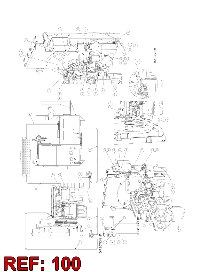 55063812 550 638 12 HOSE SET - Sandvik Technical Drawing