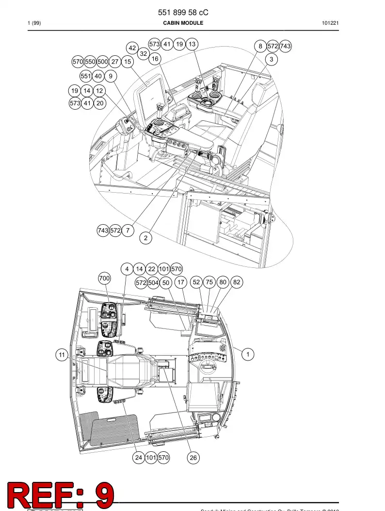 55063826 550 638 26 Bracket, Mounting - Sandvik Technical Drawing