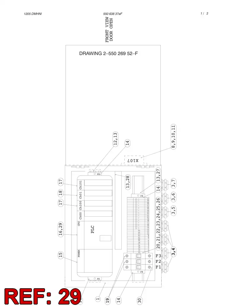 55063839 550 638 39 PROGRAMMED ELECTRONIC ASSEMBLY - Sandvik Technical Drawing