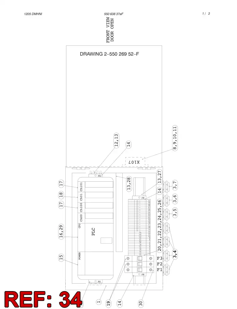 55063844 550 638 44 WIRING INSTRUCTION - Sandvik Technical Drawing