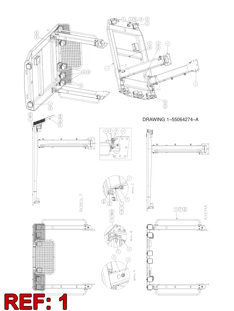 55063976 550 639 76 CANOPY ROOF - Sandvik Technical Drawing