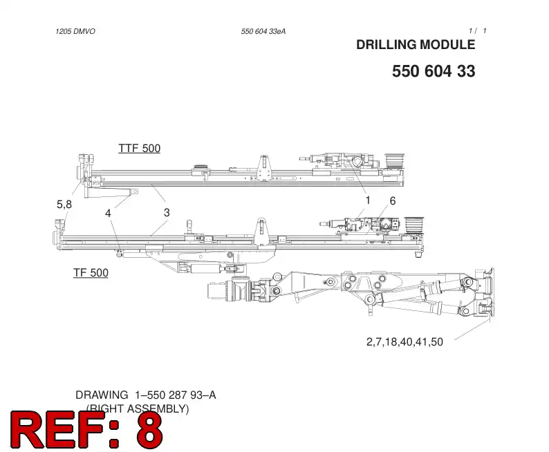 55063979 550 639 79 ROD CHANGER ASSEMBLY - Sandvik Technical Drawing