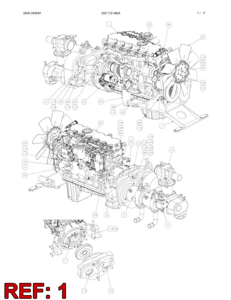 55063994 550 639 94 ENGINE - Sandvik Technical Drawing
