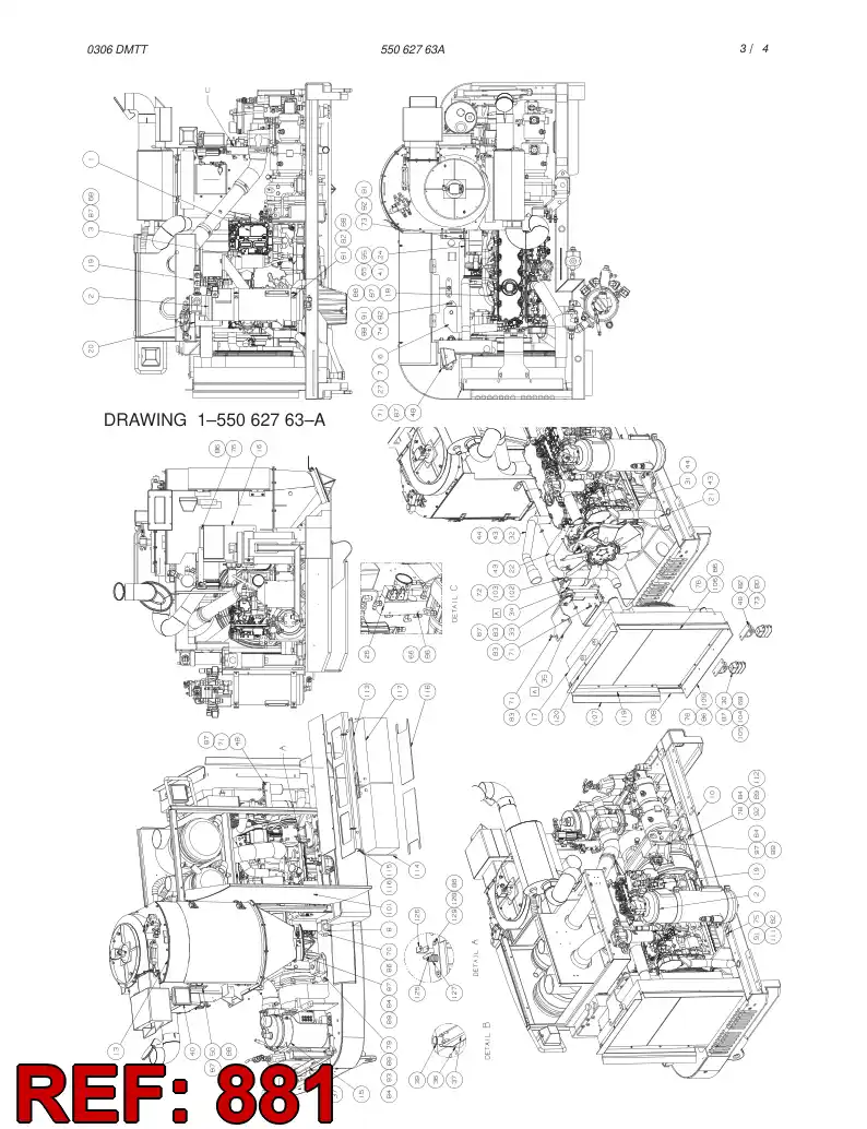 55064057 550 640 57 HOSE SET - Sandvik Technical Drawing