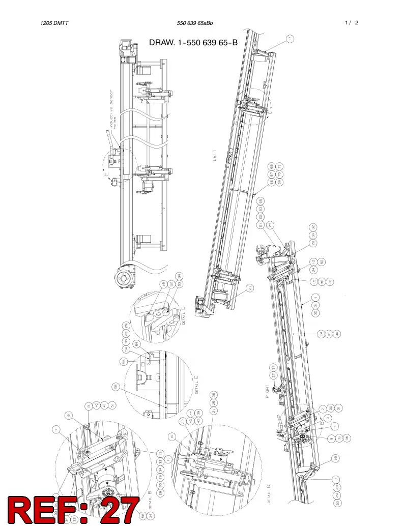 55064077 550 640 77 TRAVELLING CENTRALIZER - Sandvik Technical Drawing