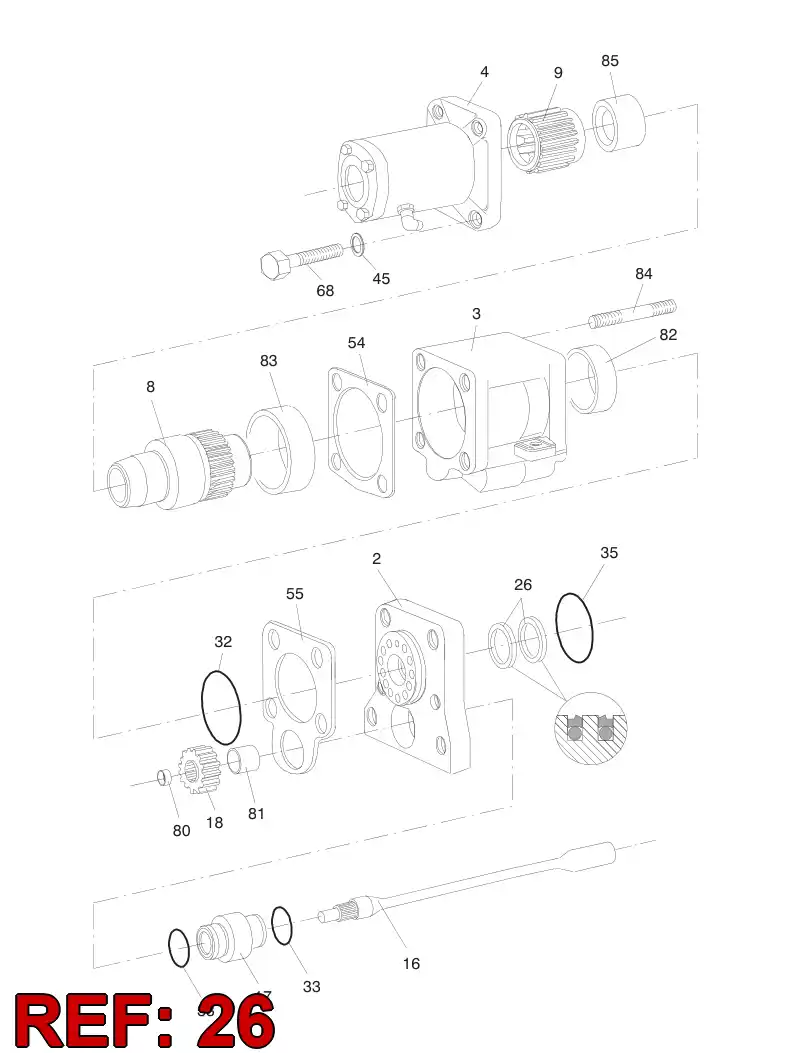 55064109 550 641 09 ROD SEAL - Sandvik Technical Drawing