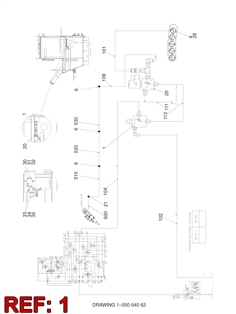 55064143 550 641 43 VALVE ASSEMBLY - Sandvik Technical Drawing