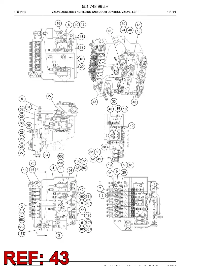 55064197 550 641 97 Pipe assembly - Sandvik Technical Drawing