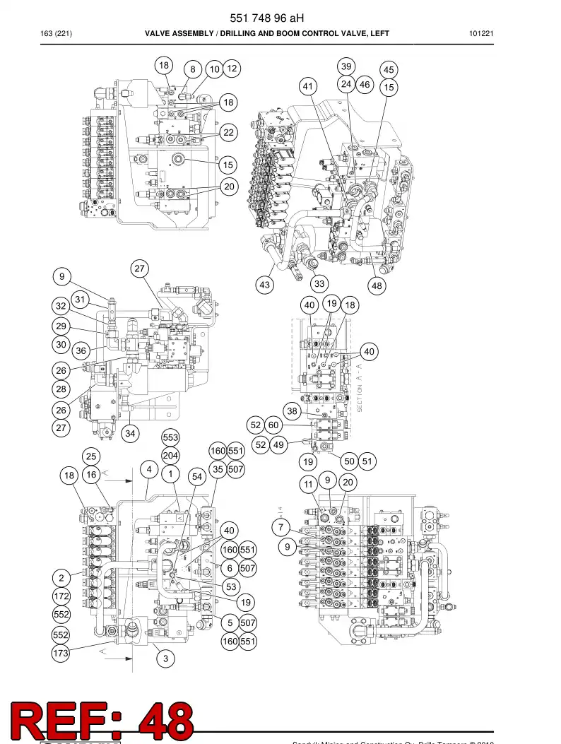 55064198 550 641 98 Pipe assembly - Sandvik Technical Drawing
