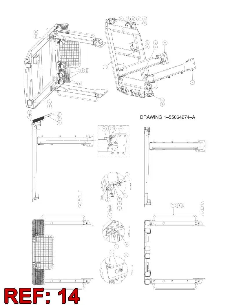 55064221 550 642 21 RAILING - Sandvik Technical Drawing