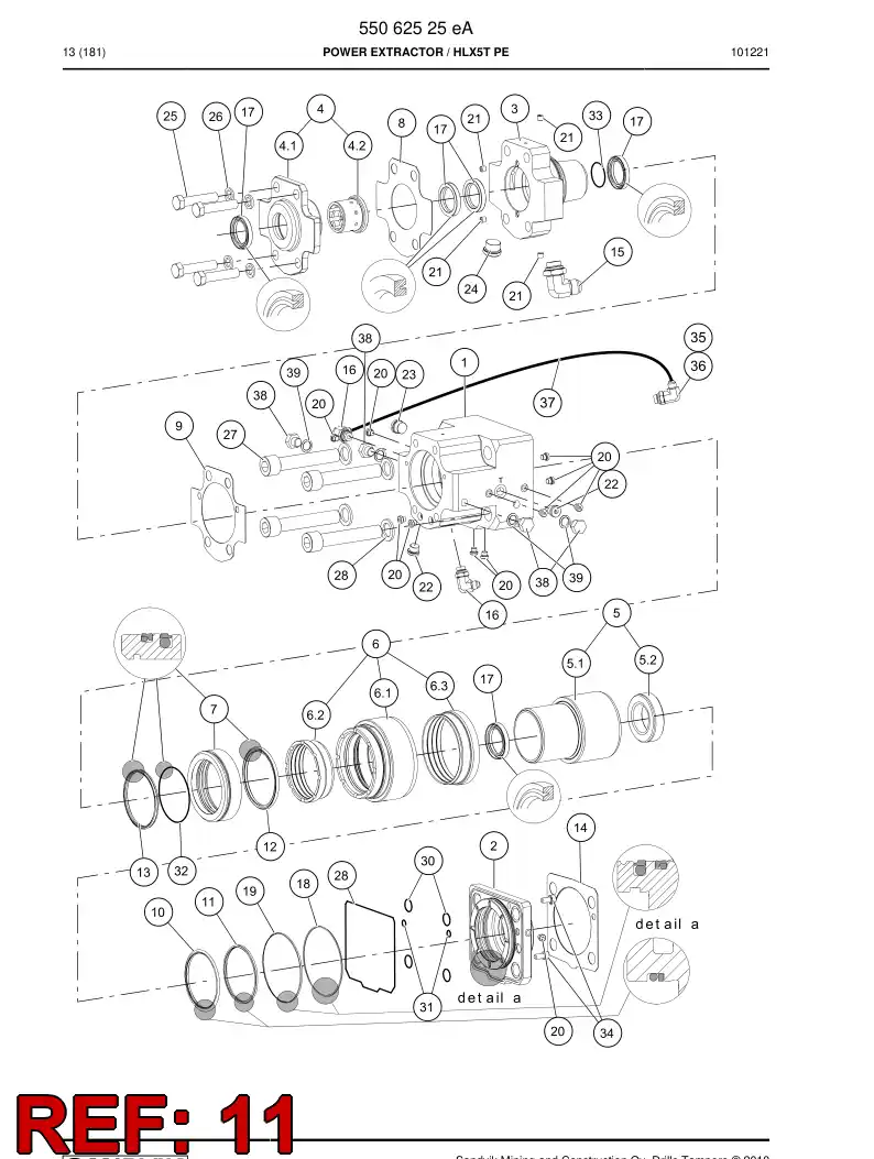 55064247 550 642 47 Wiper - Sandvik Technical Drawing