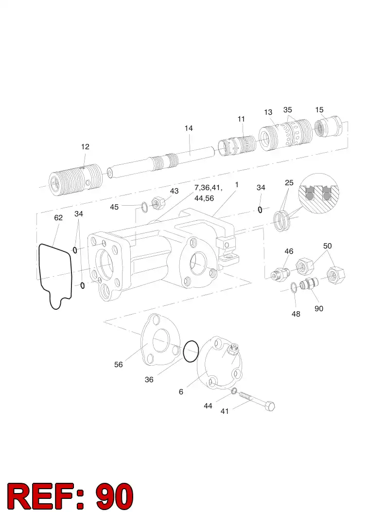 55064279 550 642 79 ORIFICE ADAPTER - Sandvik Technical Drawing
