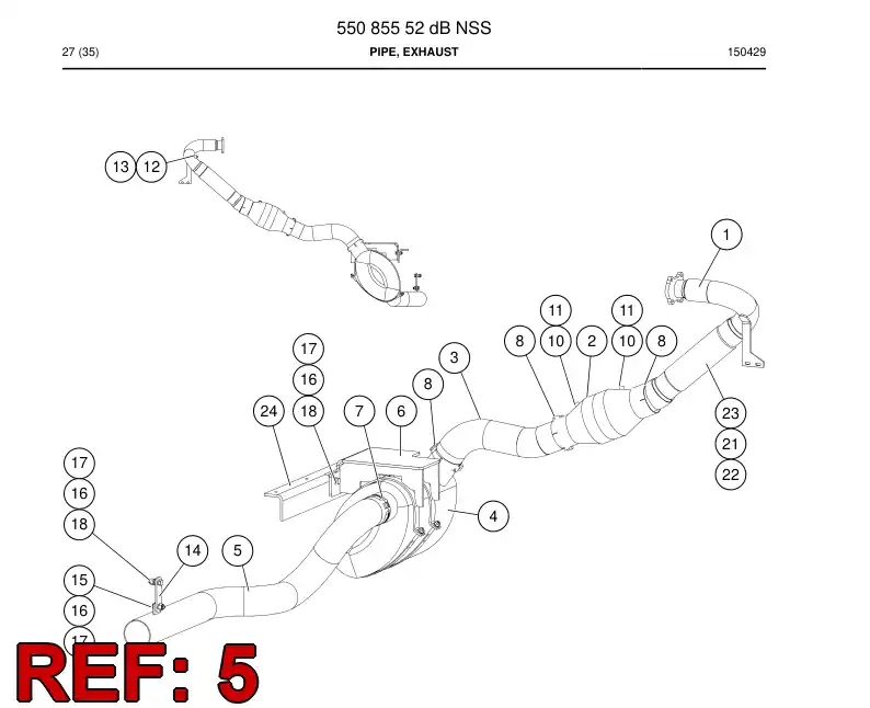 55064318a 550 643 18a Pipe - Sandvik Technical Drawing