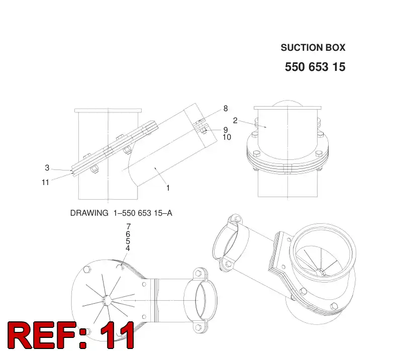 55064386 550 643 86 LOCK RUBBER - Sandvik Technical Drawing
