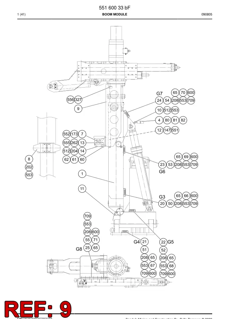 55064506 550 645 06 Hose guide - Sandvik Technical Drawing