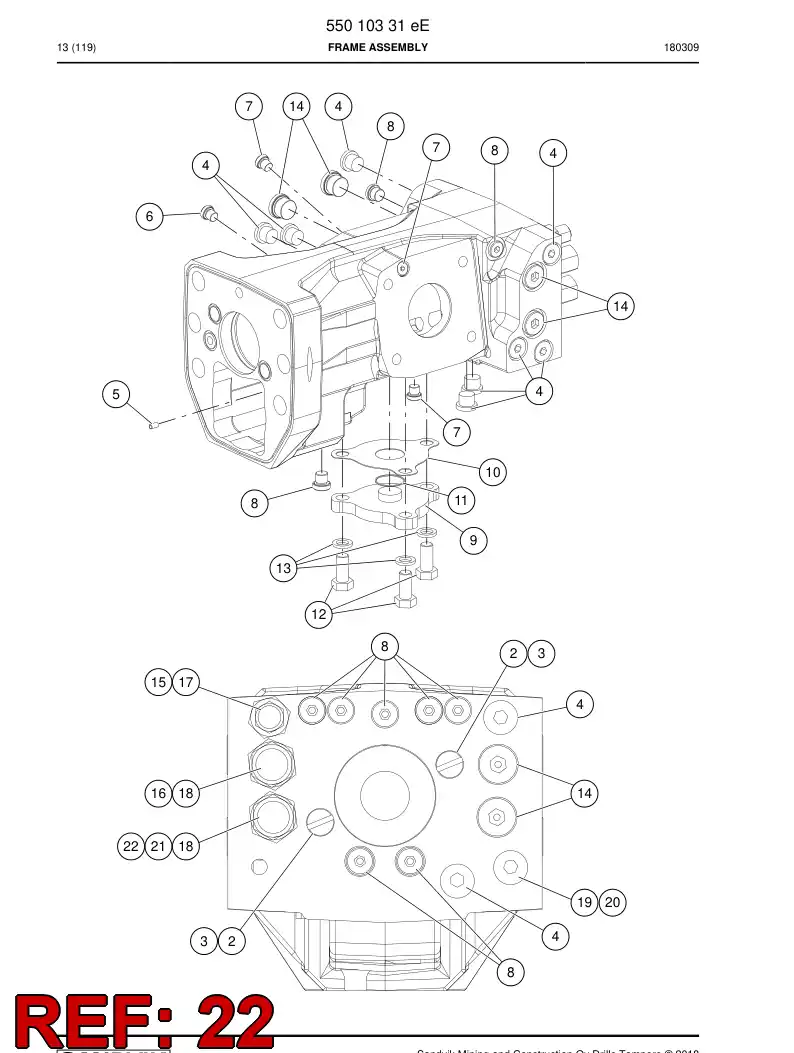 55064526a 550 645 26a Usit-seal - Sandvik Technical Drawing