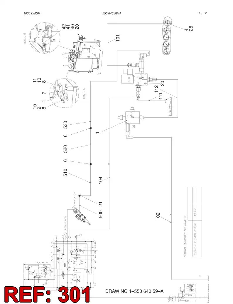 55064530 550 645 30 HOSING - Sandvik Technical Drawing