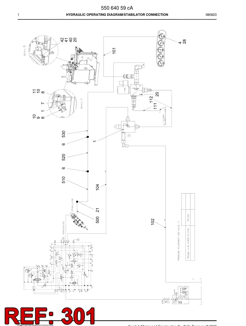 55064530e 550 645 30e HOSING - Sandvik Technical Drawing