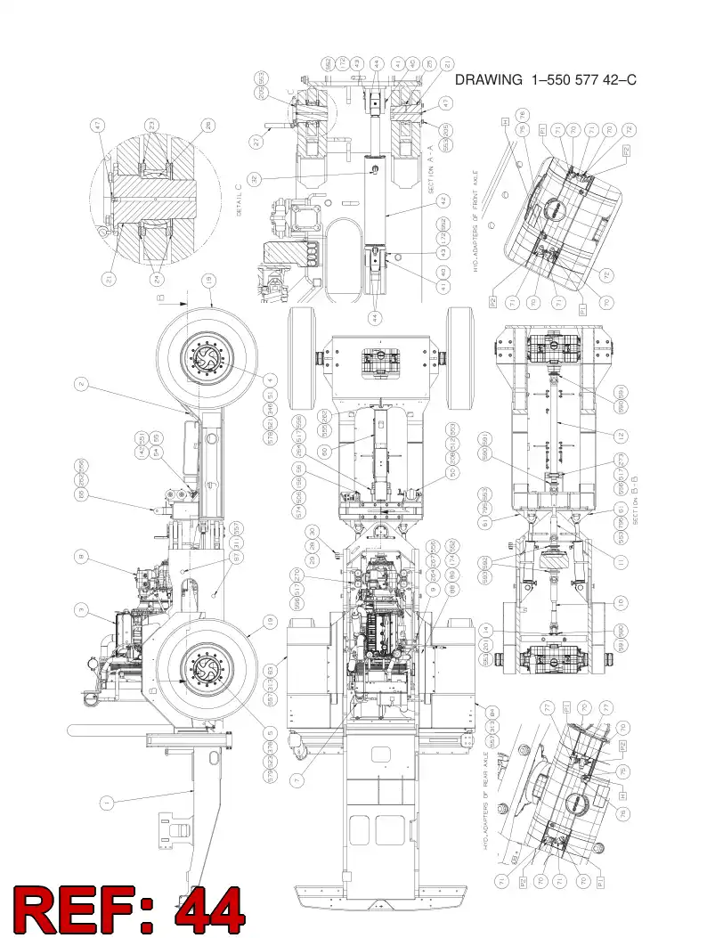 55064565 550 645 65 SPACER RING - Sandvik Technical Drawing