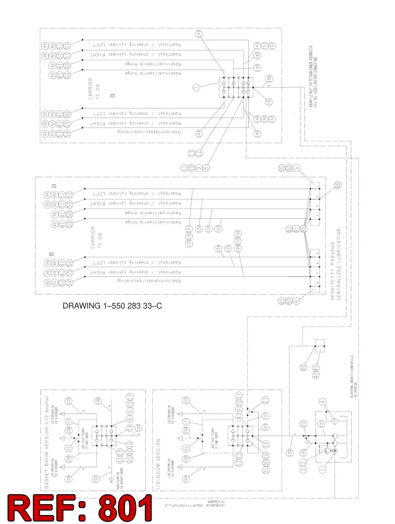 55064568 550 645 68 CENTRAL GREASING DIAGRAM - Sandvik Technical Drawing