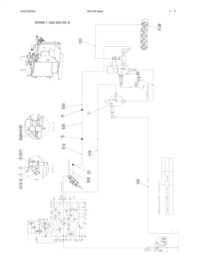55064584aA 550 645 84aA  - Sandvik Technical Drawing