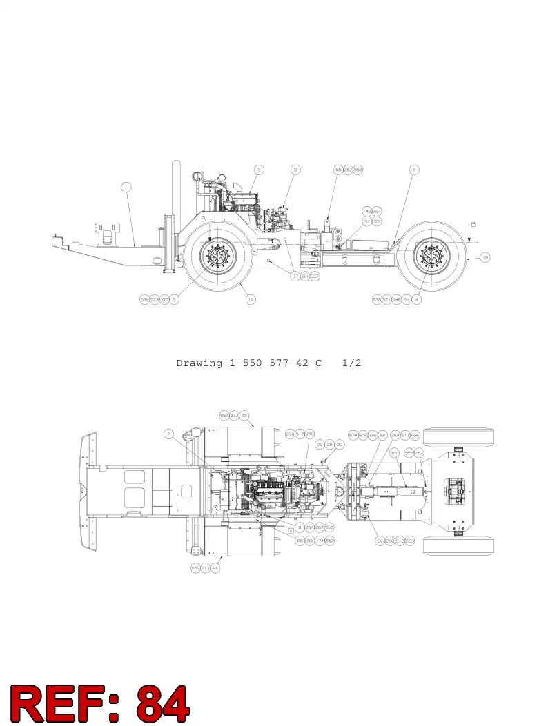 55064585 550 645 85 MUD GUARD - Sandvik Technical Drawing