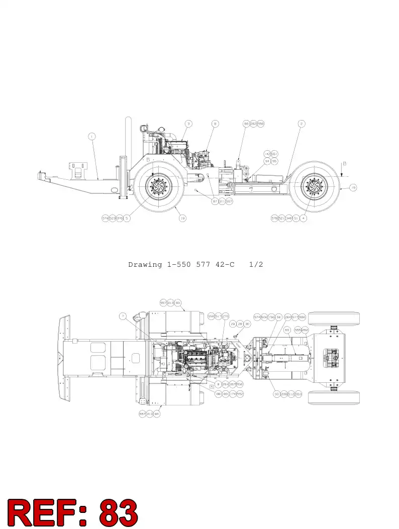 55064586 550 645 86 MUD GUARD - Sandvik Technical Drawing