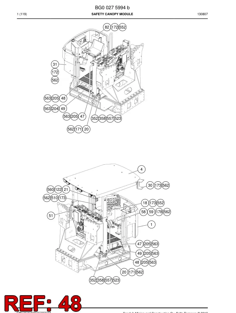 55064598a 550 645 98a Plate - Sandvik Technical Drawing