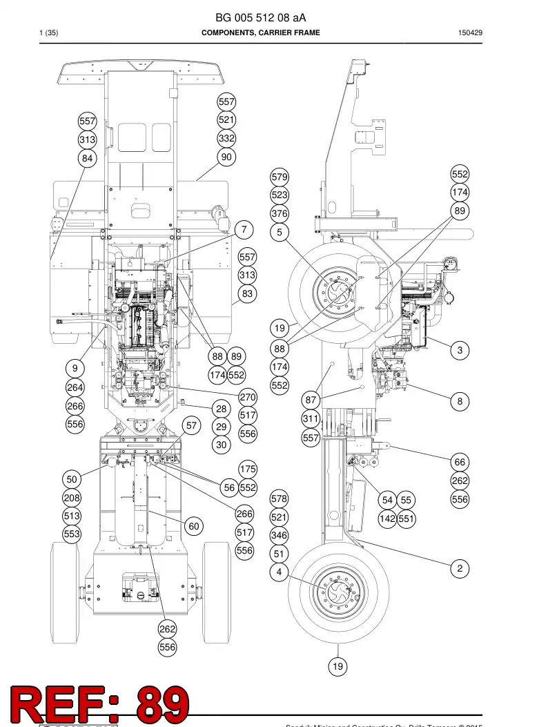 55064641b 550 646 41b Supporting block - Sandvik Technical Drawing