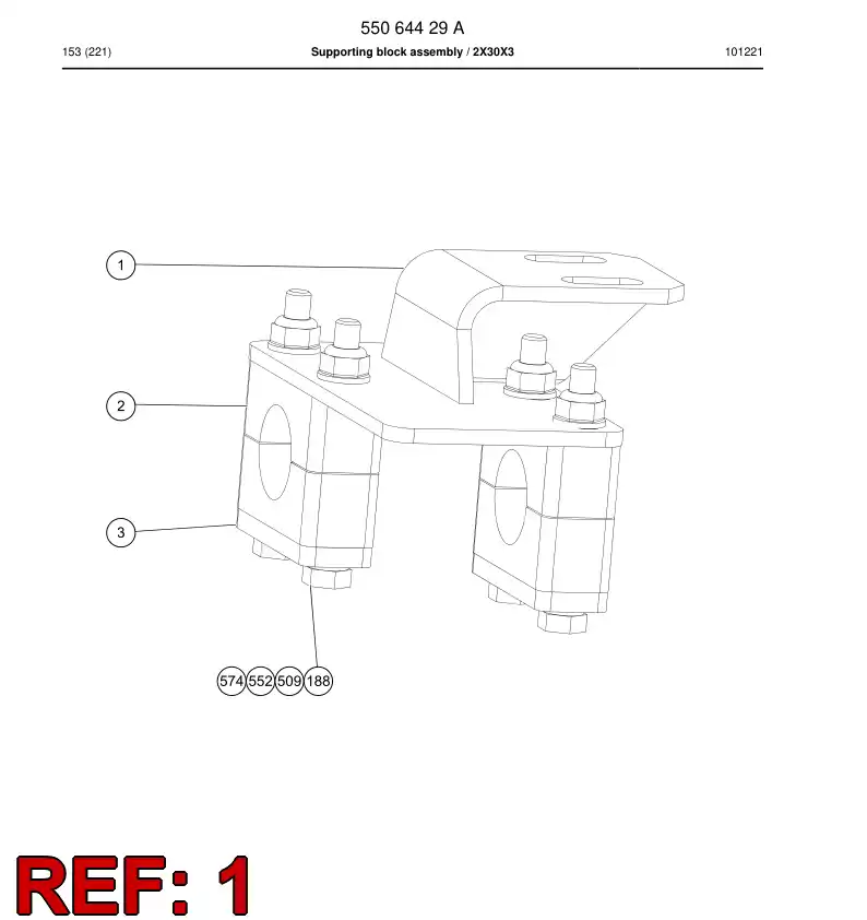 55064704 550 647 04 Support - Sandvik Technical Drawing