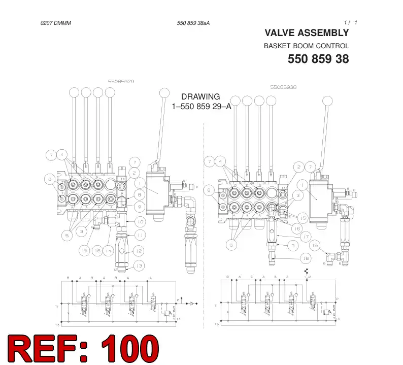 55064724 550 647 24 PRESSURE RELIEF VALVE - Sandvik Technical Drawing
