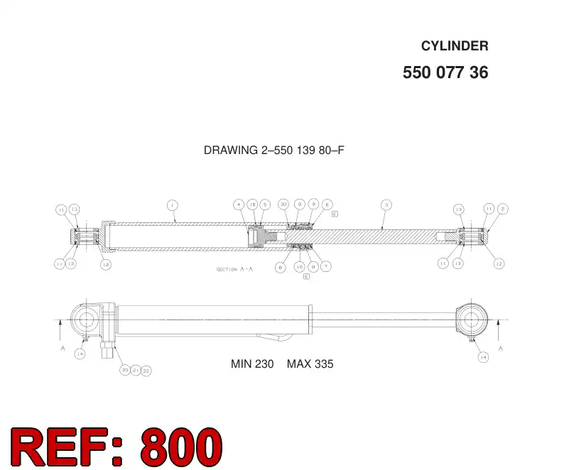 55064767 550 647 67 Seal kit - Sandvik Technical Drawing
