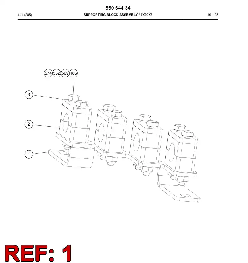 55064768 550 647 68 Support - Sandvik Technical Drawing