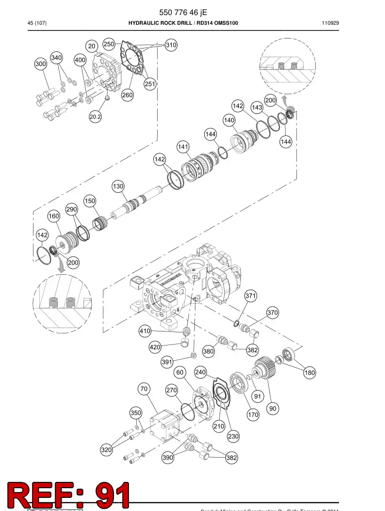 55064772 550 647 72 Pin - Sandvik Technical Drawing