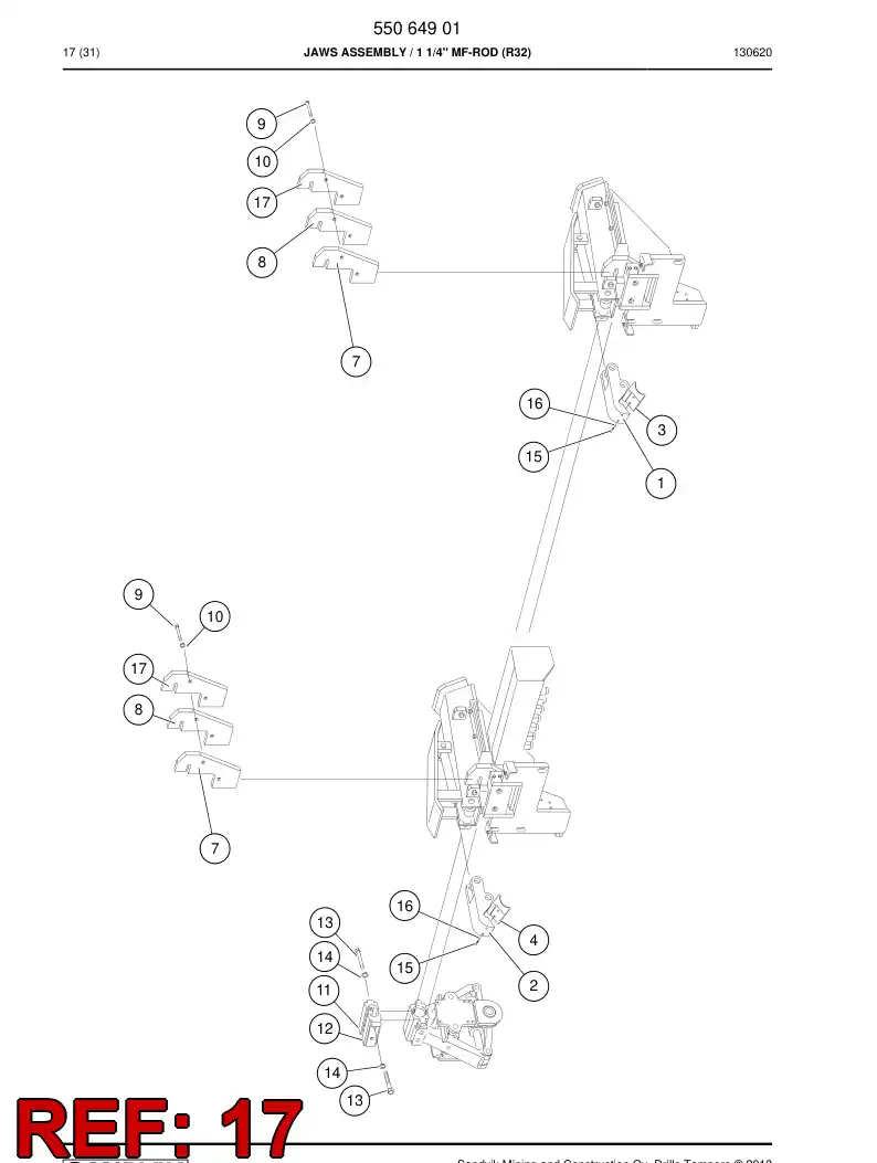 55064773c 550 647 73c Plate - Sandvik Technical Drawing