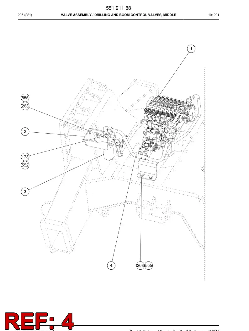 55064778 550 647 78 Pipe assembly - Sandvik Technical Drawing