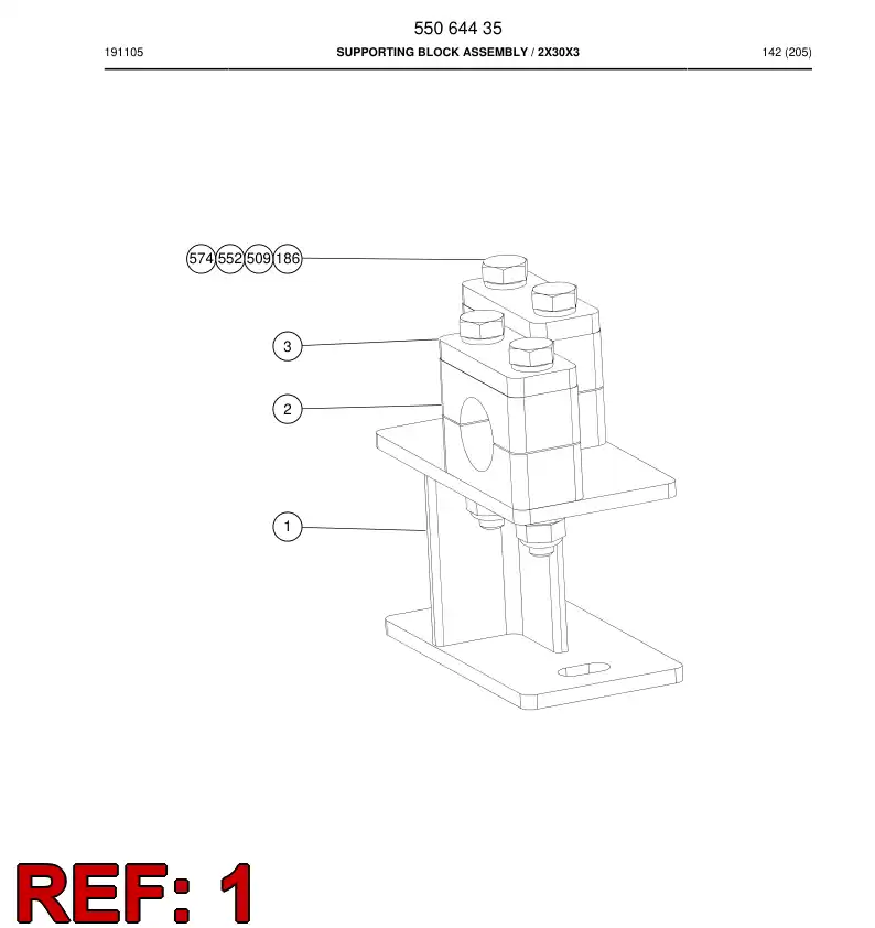 55064786 550 647 86 Support - Sandvik Technical Drawing