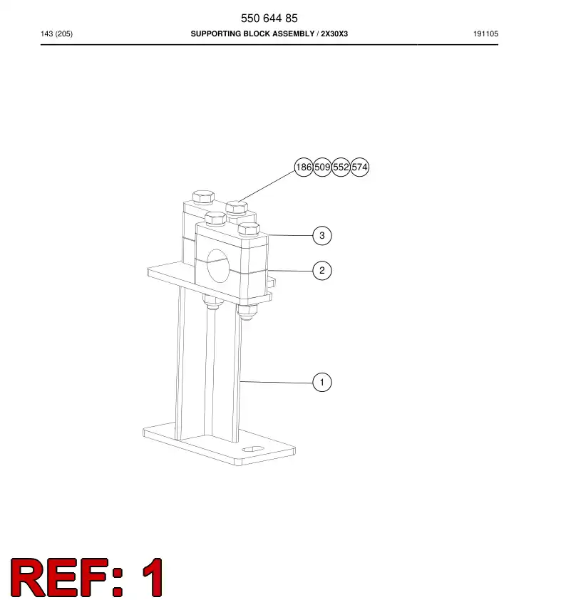 55064929 550 649 29 Support - Sandvik Technical Drawing