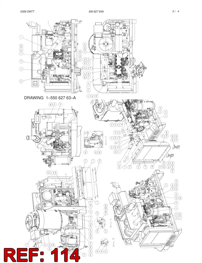 55065063 550 650 63 Rod, Threaded - Sandvik Technical Drawing