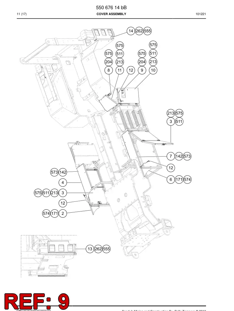 55065075 550 650 75 Bracket - Sandvik Technical Drawing