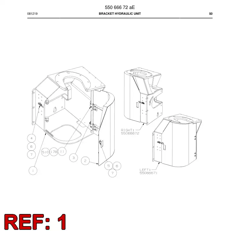 55065314 550 653 14 Bracket - Sandvik Technical Drawing