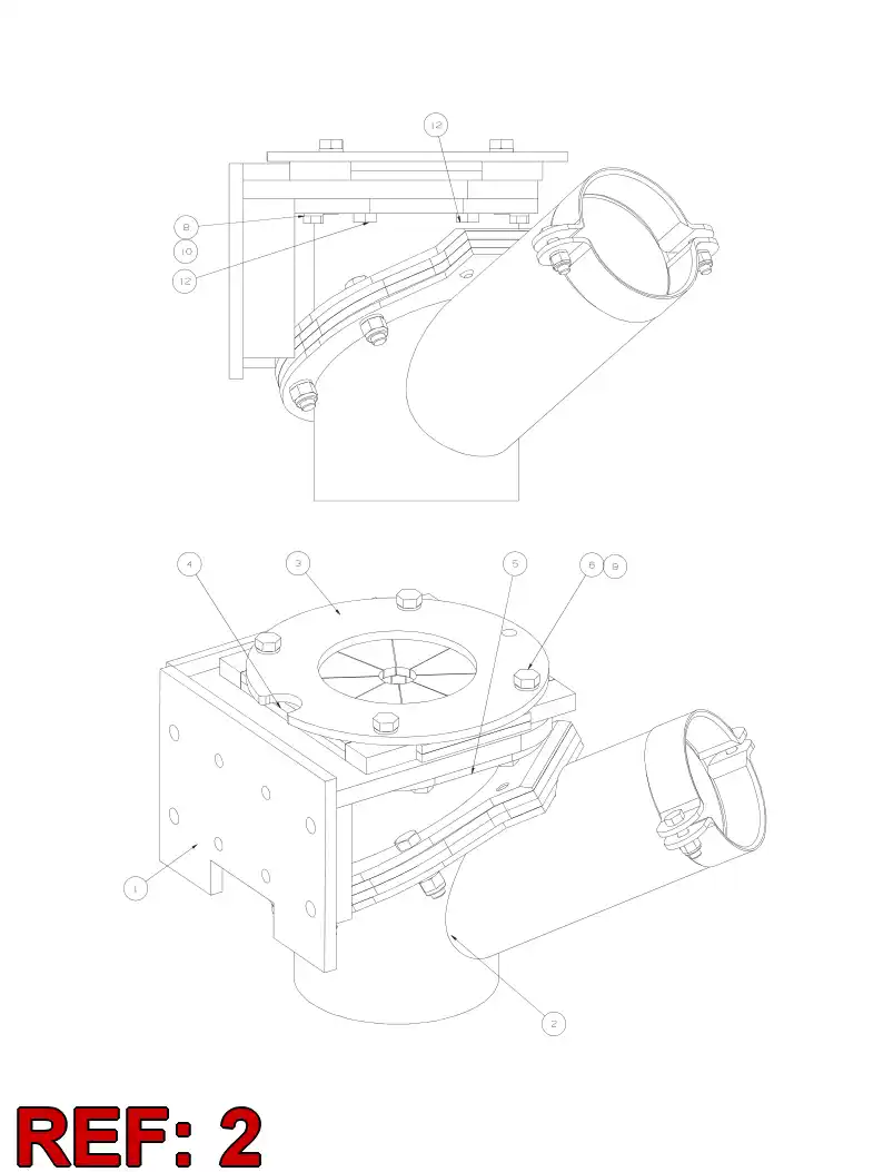 55065315 550 653 15 SUCTION BOX - Sandvik Technical Drawing