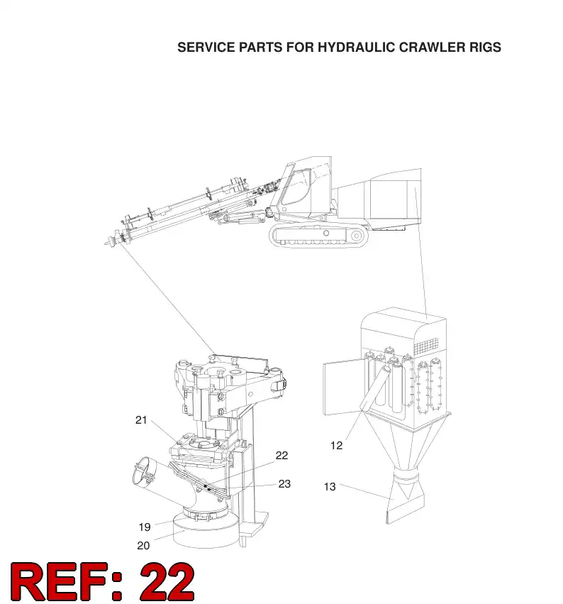 55065365 550 653 65 LOCK RUBBER - Sandvik Technical Drawing