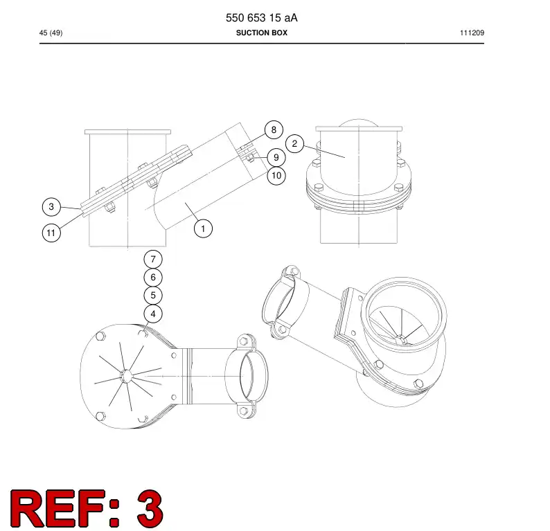 55065365a 550 653 65a Plate - Sandvik Technical Drawing