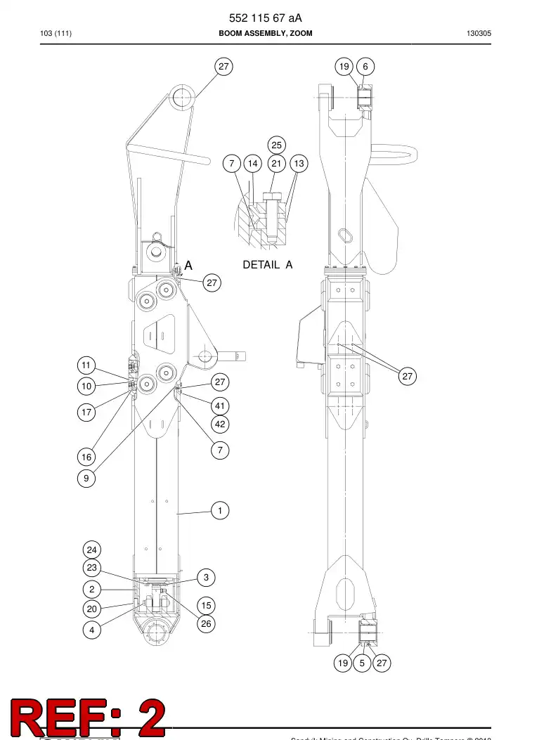 55065448c 550 654 48c Tube, Inner - Sandvik Technical Drawing